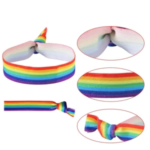Bracelet elastique Pride arc-en-ciel