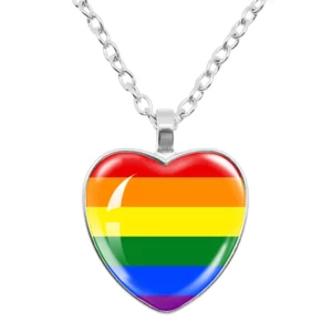 Collier cœur Pride « Free Mom Hug »