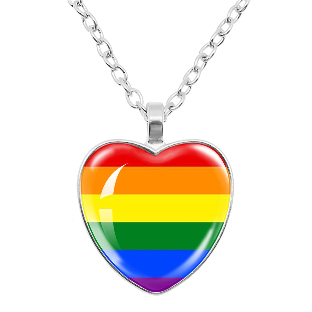 Collier cœur Pride « Free Mom Hug »