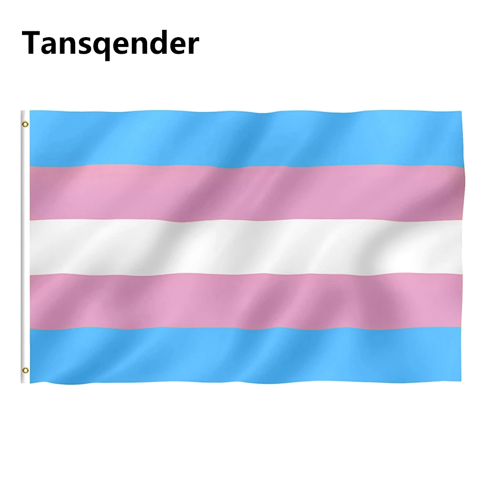 Drapeau Pride transgenre bleu rose et blanc